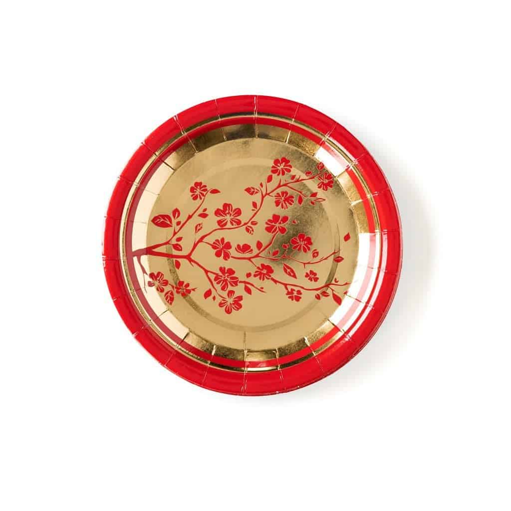 Cherry Blossom Chinese New Year Paper Plates