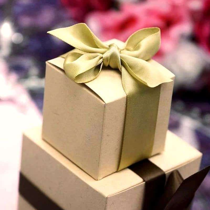 Kraft Brown 3 inch square favor gift boxes - perfect for wedding bridal shower and baby shower favor packaging