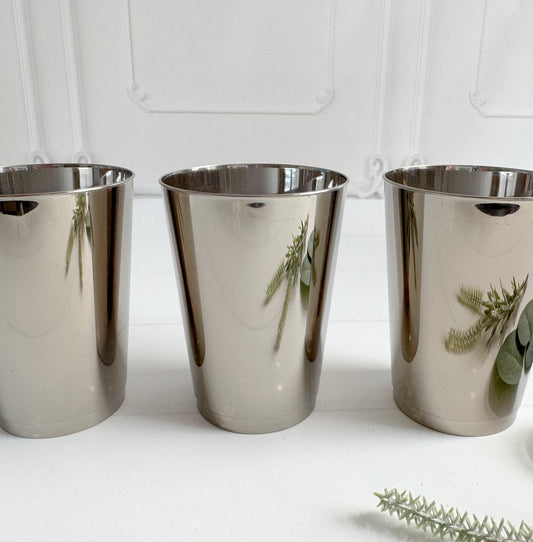 Silver Julep Style Cups - Plastic 9 Ounce Size