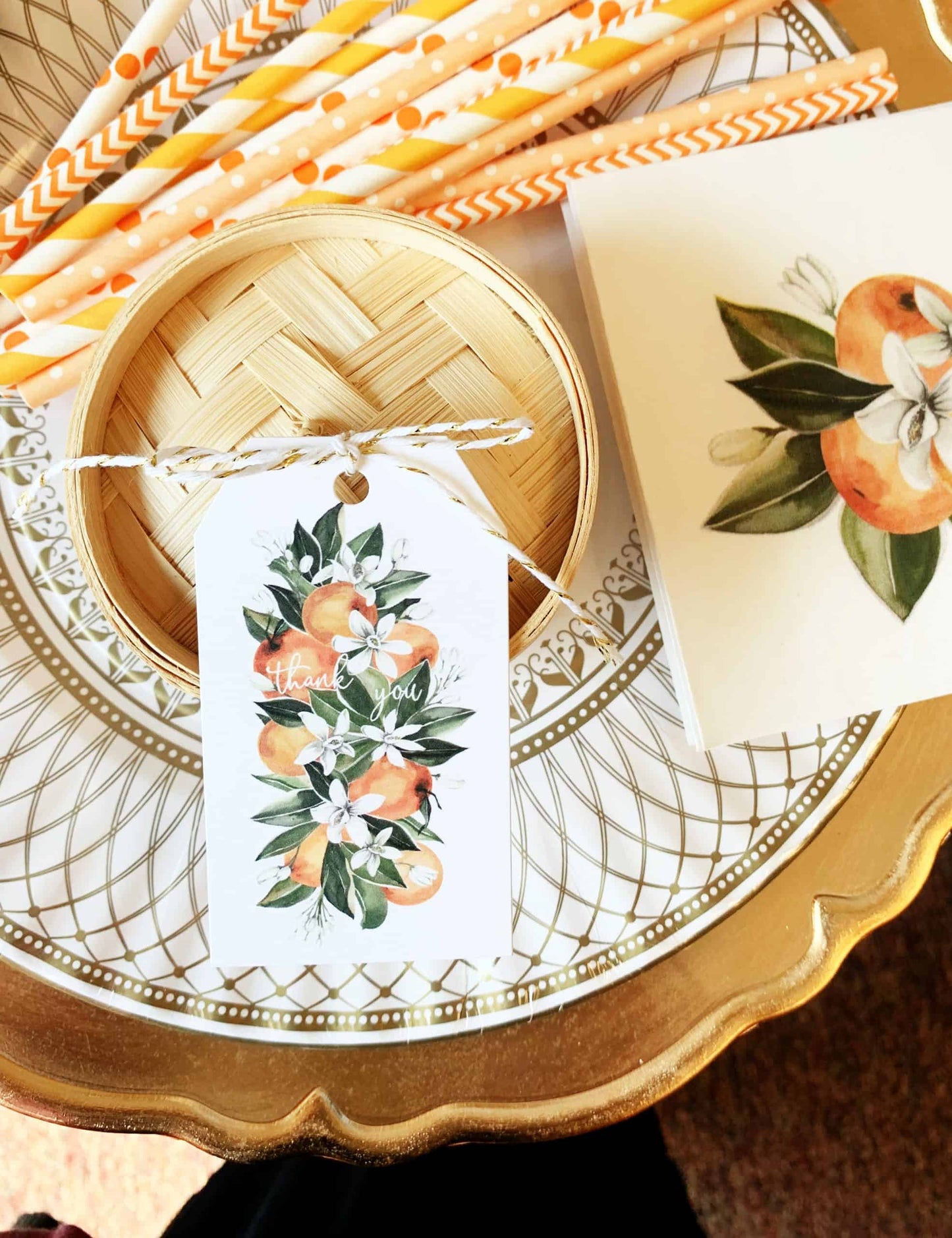 Citrus Thank You Tags - Set 10