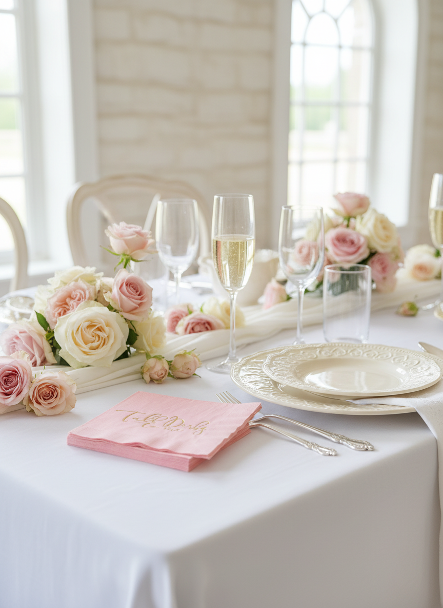 Close-up dessert table