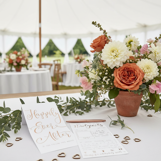 Close-up of cards and pen