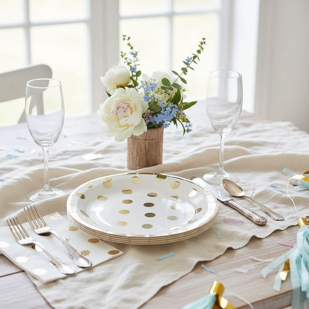 Close-up table setting