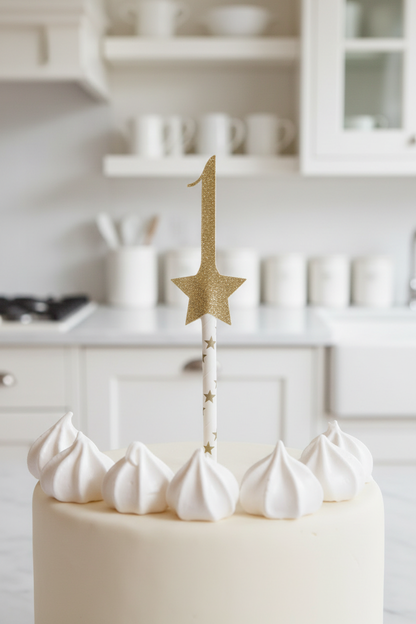 Close-up with meringue kisses