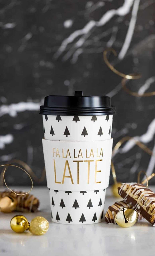 Fa La La La Latte Coffee to Go Cups