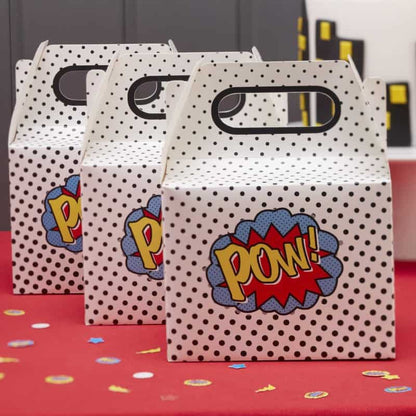 Comic Superhero POW Party Favor Boxes