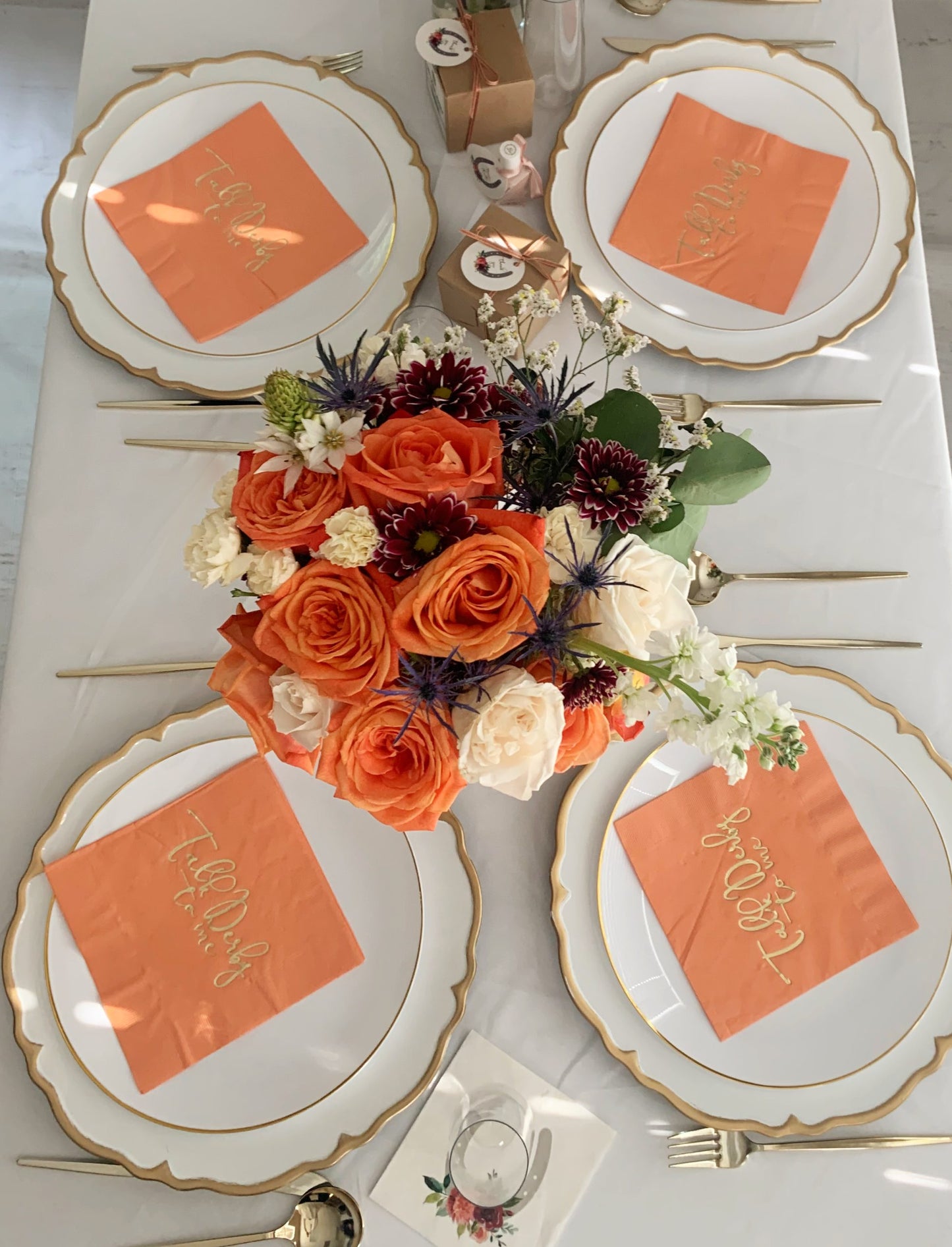 Talk Derby to Me Napkins in Coral