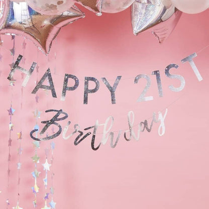 Custom Birthday Banner Kit - Iridescent
