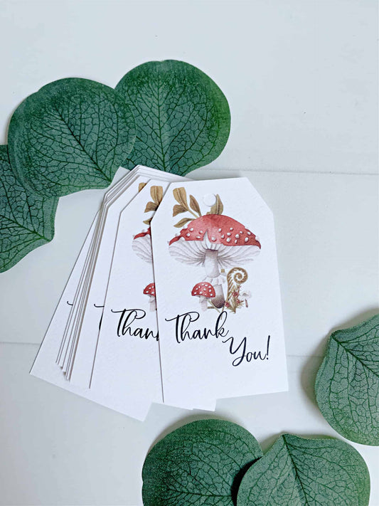 Mushroom Thank You Tag