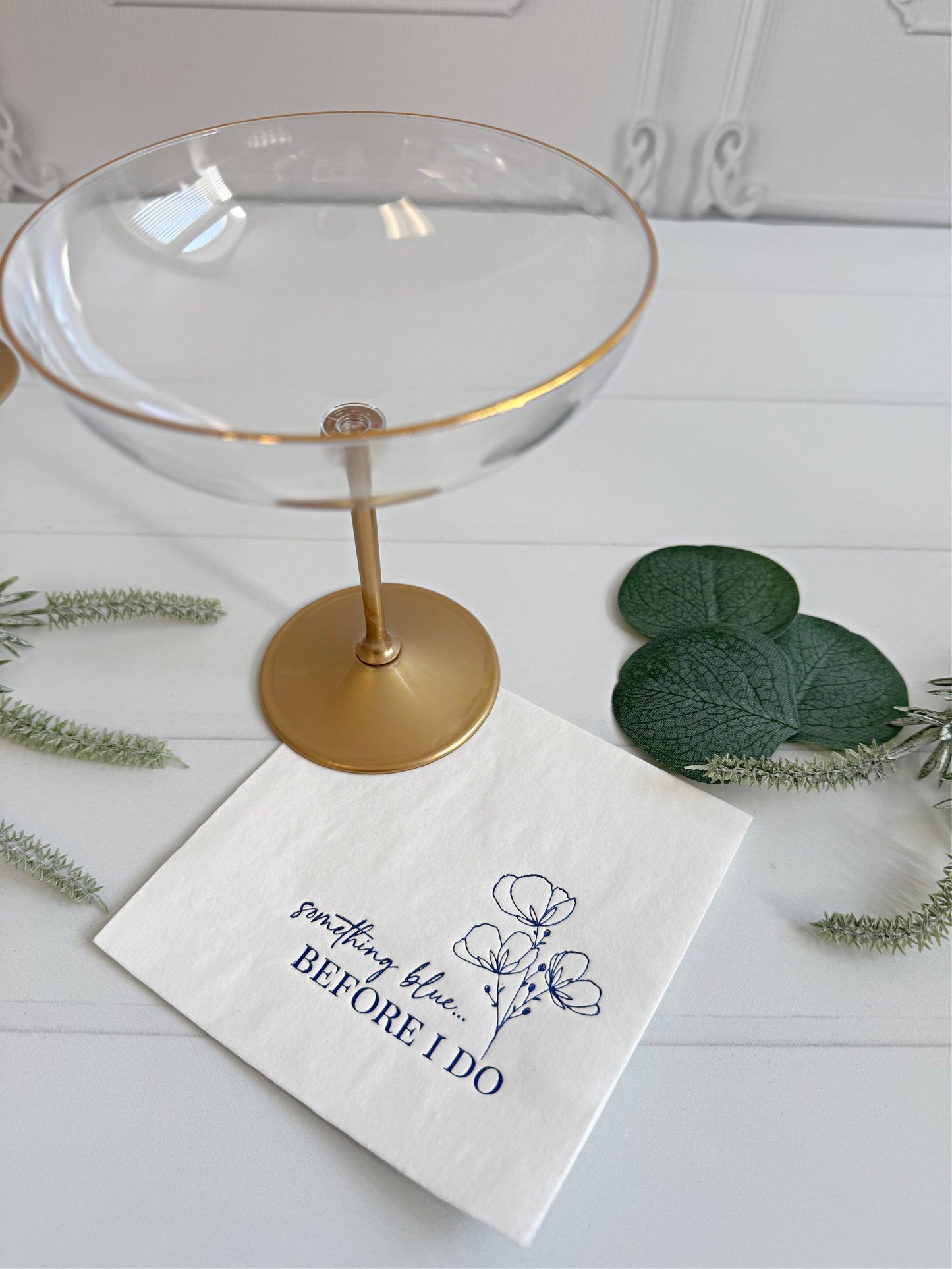 Clear Sleek Plastic Coupe Glass- 9 ounce - Set of 8