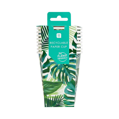 Tropical Leaf Paper Cups
