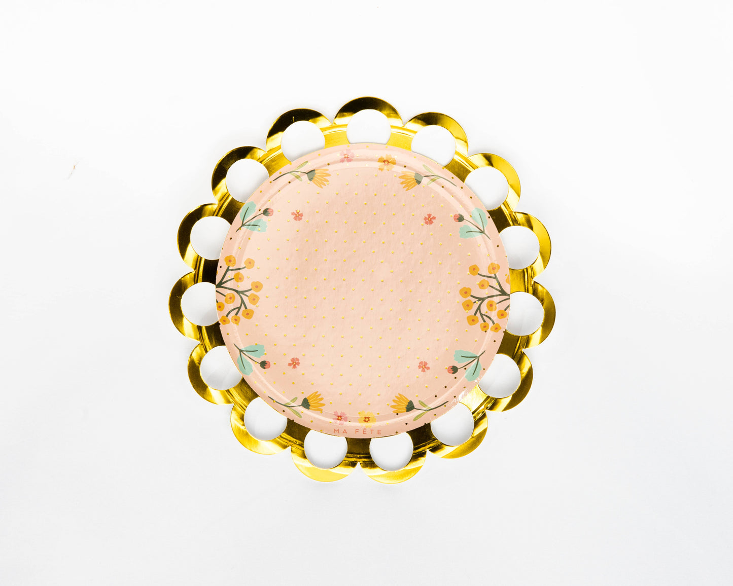Tea Party Dessert Plates - Pink & Beige