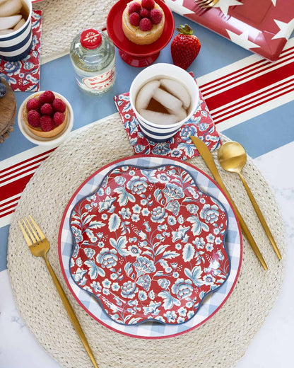 Hamptons Blue Gingham Plates