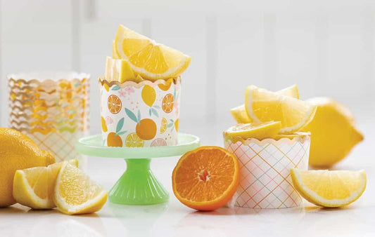 Little Cutie Citrus Lemon Baking Cups - 36 Count Cupcake Liners Food Cups