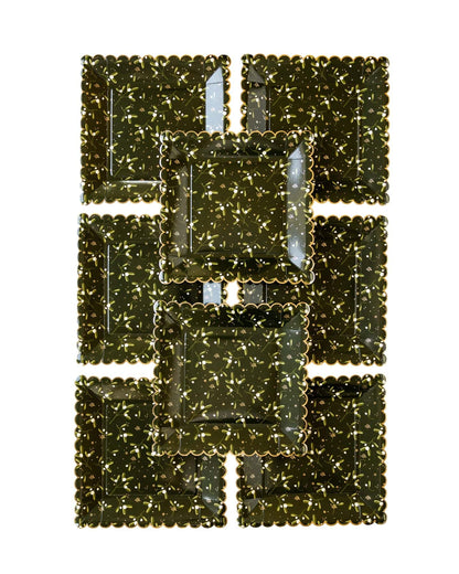 Mistletoe Square Paper Plates