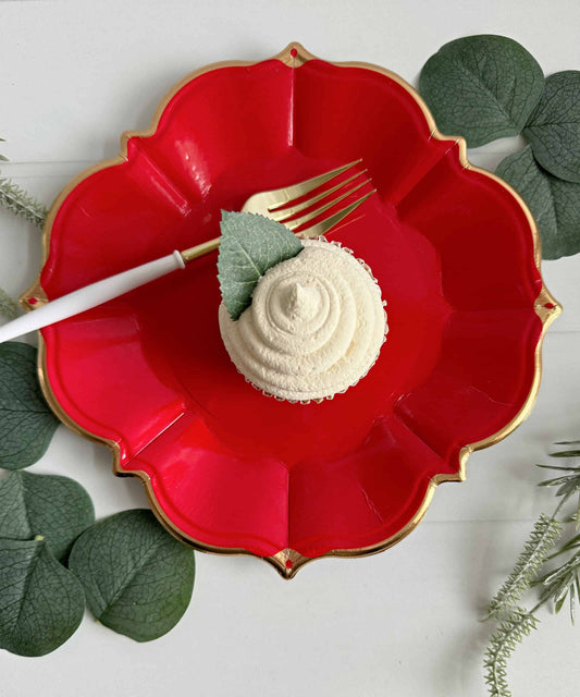 Ruby Red Lunch Plates