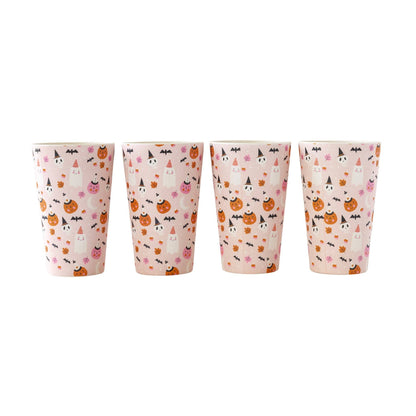 Pink Halloween Icon Bamboo Tumblers