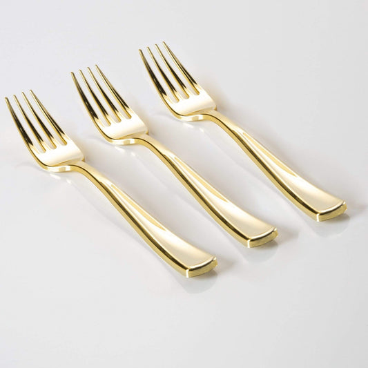 Gold Plastic Party Forks