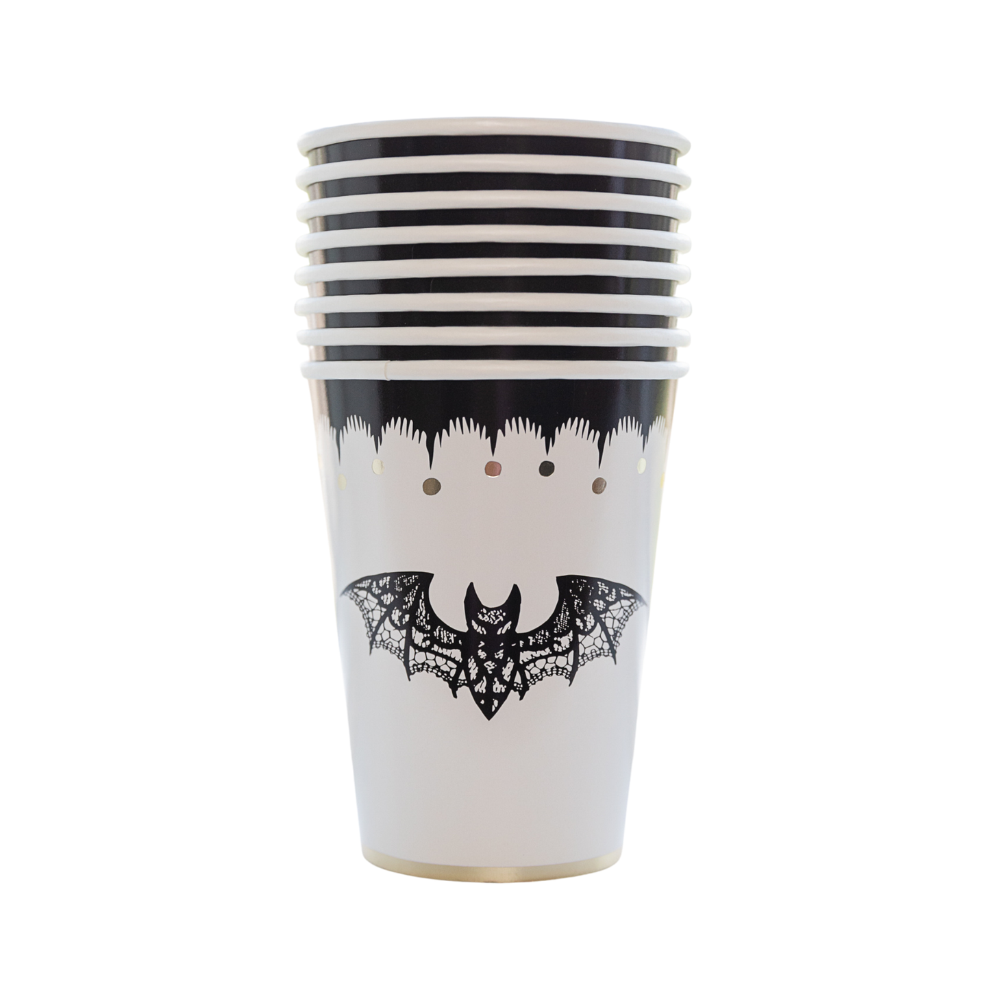Elegant Halloween Bat Paper Party Cups