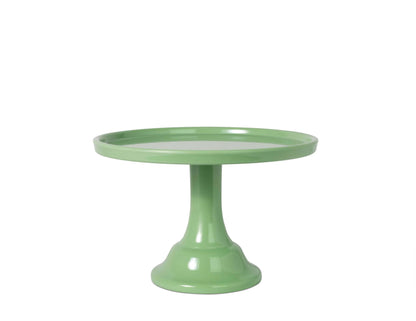 Sage Green Melamine Cake Stand - 8.5 Inch Small Reusable