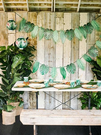 Tropical Leaf Paper Cups