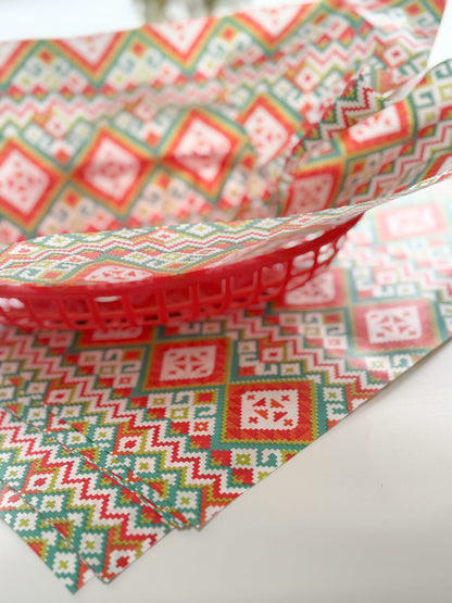 Grub Paper Fiesta Pattern - Taco Bar Cinco de Mayo Final Fiesta Party Food Tray Liners
