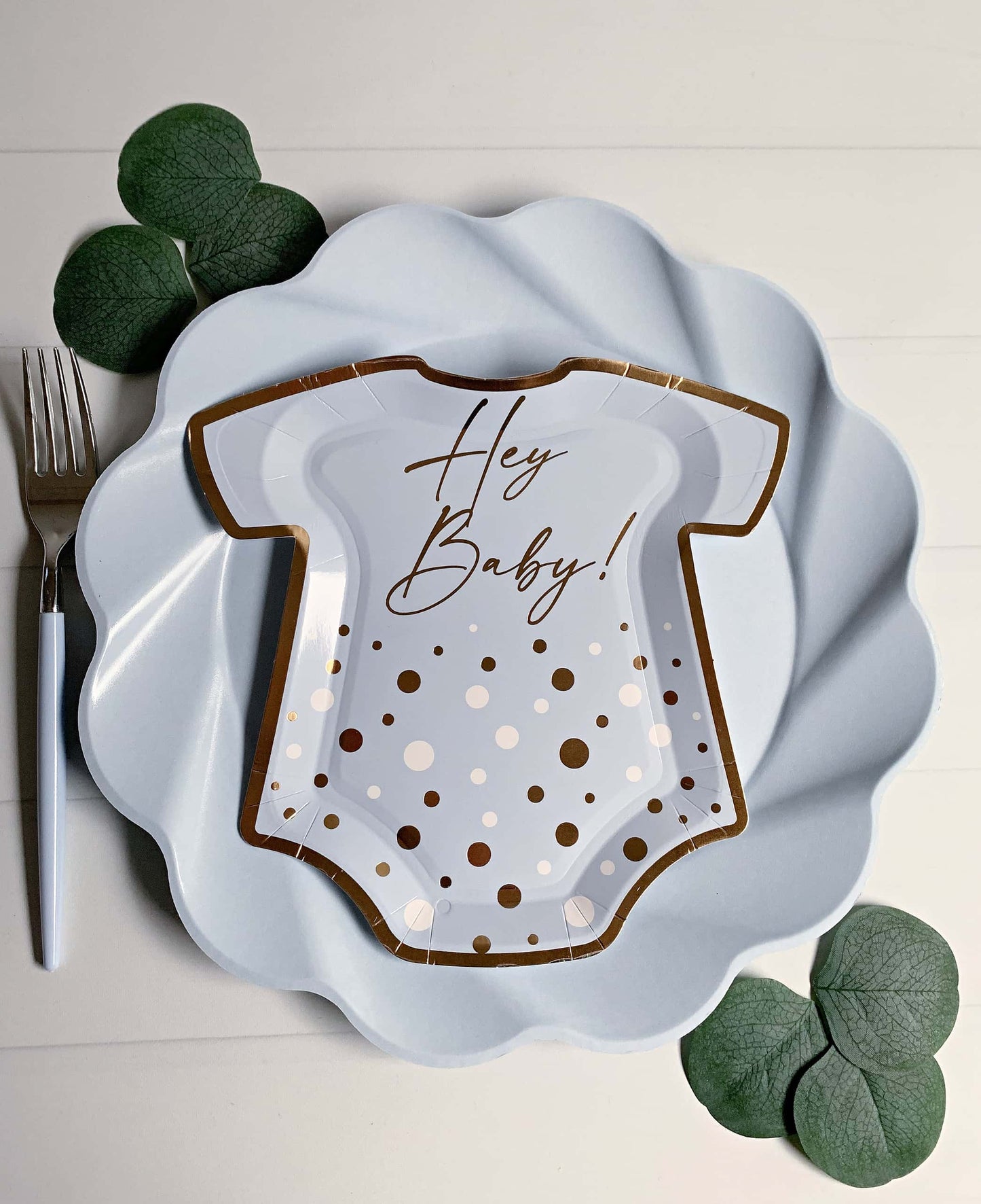 Large Ice Blue Compostable Dinner Plate