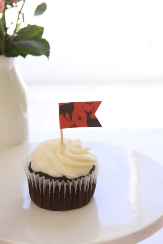 Deer Cupcake Toppers - Lumberjack
