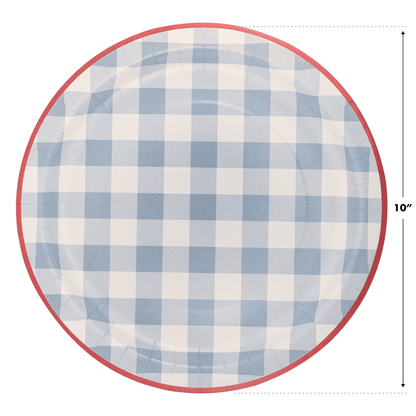 Hamptons Blue Gingham Plates