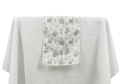 Sage Toile Table Runner