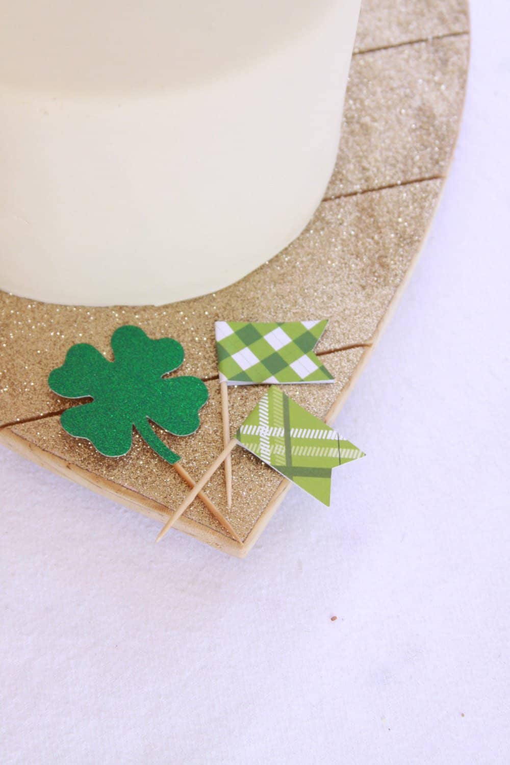 Derby Party - Green Gingham Cupcake Toppers