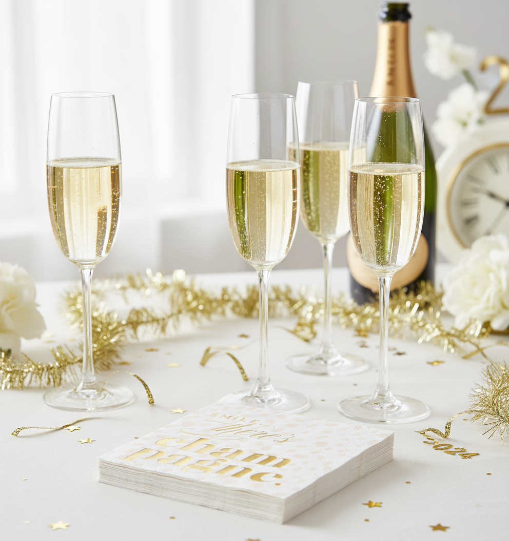 Detail shot with champagne