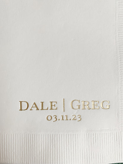 Personalized Wedding Cocktail Napkins
