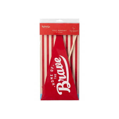 Home of the Brave Felt Pennant Banner