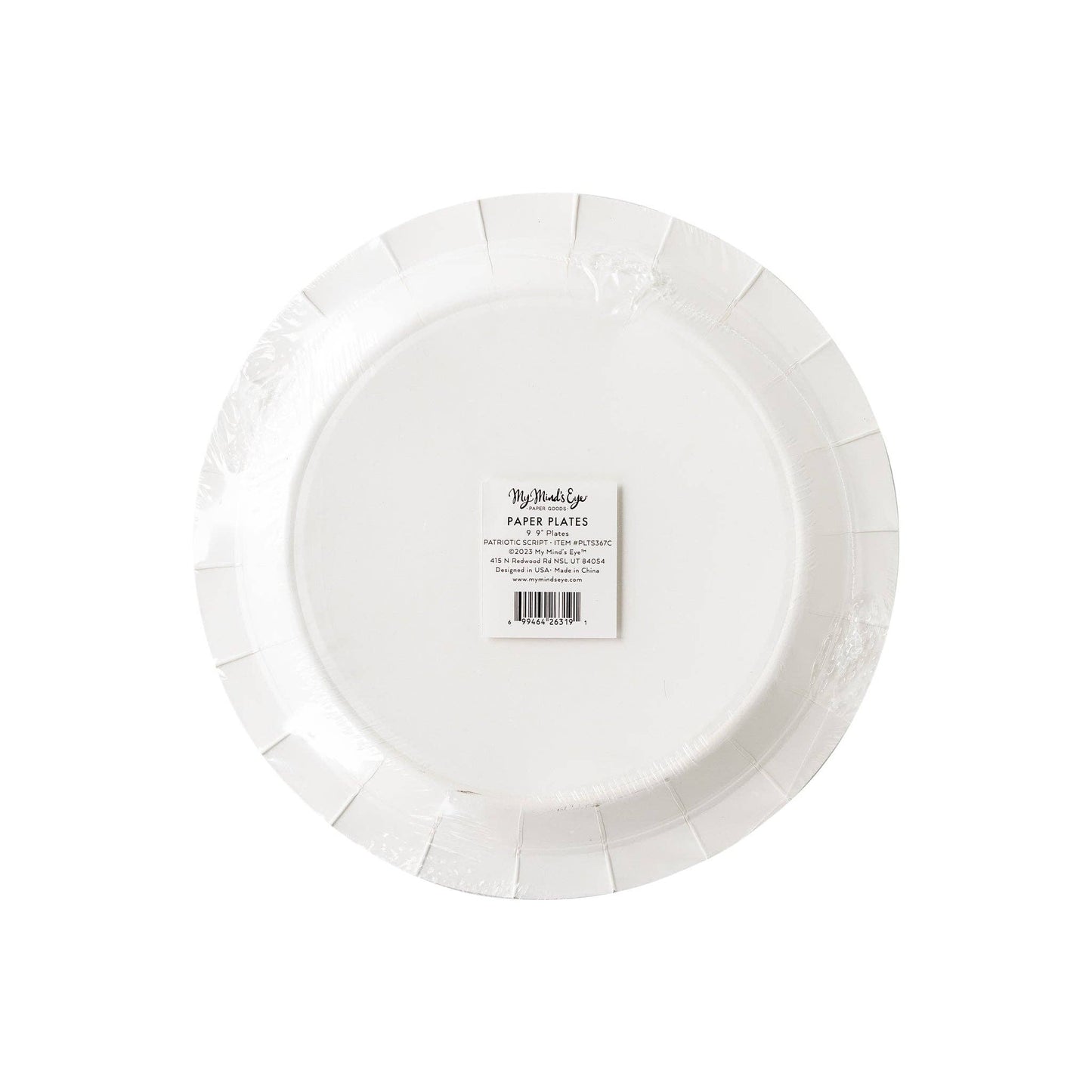 Americana Script Paper Plate Set