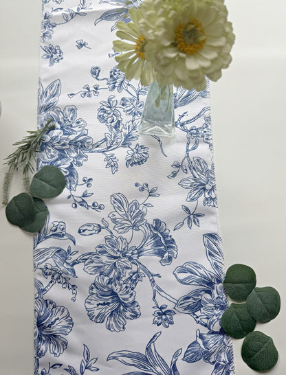 Blue Toile Table Runner