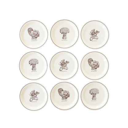 Harvest Icons Paper Dessert Plates