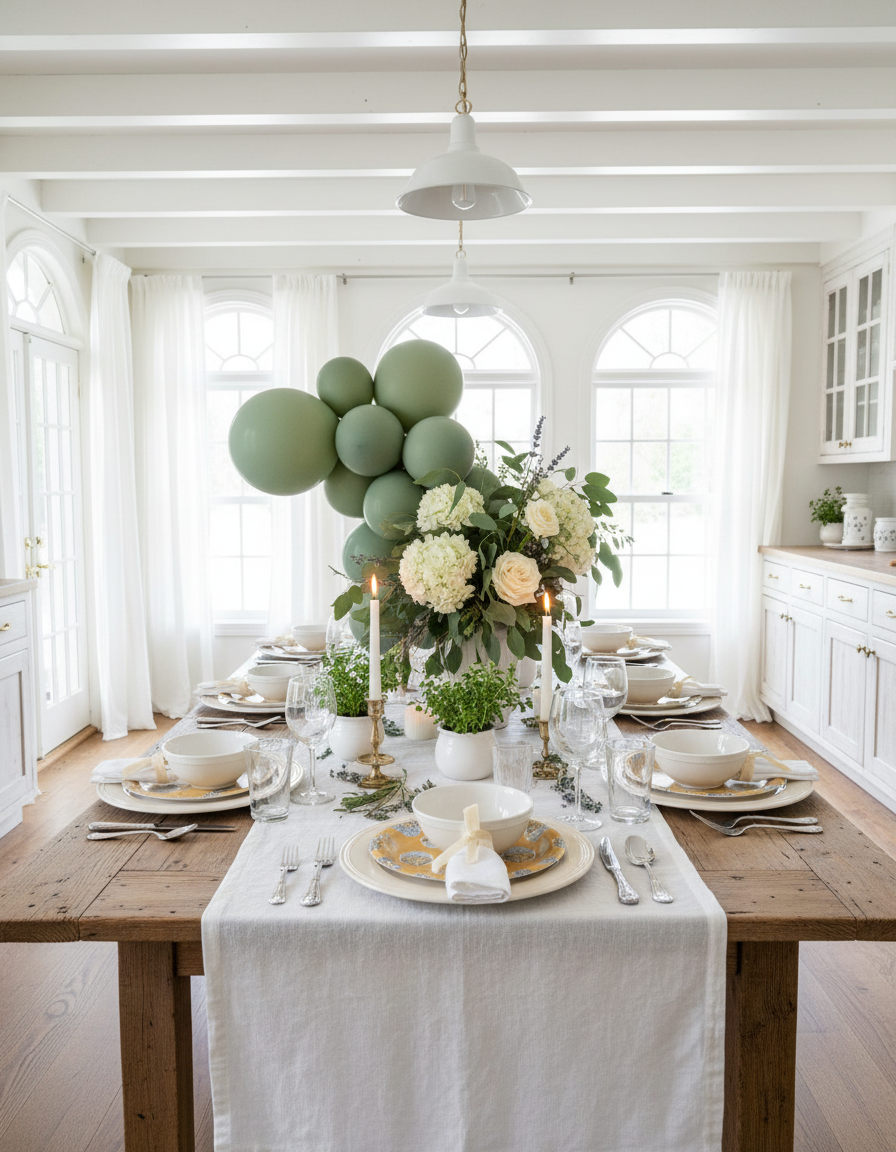 Dinner party tablescape