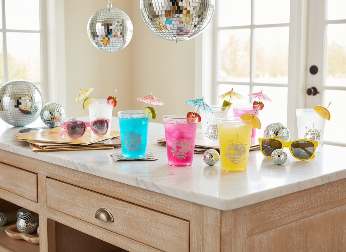 Disco party cups