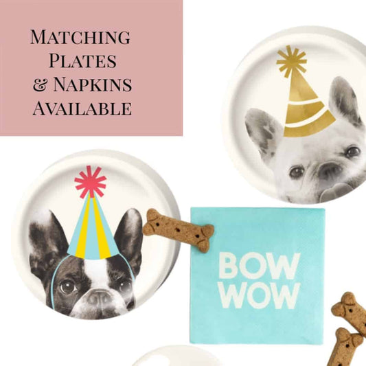 dog birthday plates and napkins
