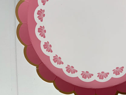 Petal Pink Floral Dessert Plates