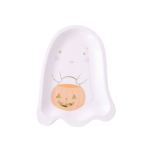 Trick Or Treating Cute Ghost Paper Plates