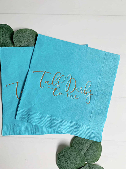 Talk Derby to Me Napkins in Turquoise