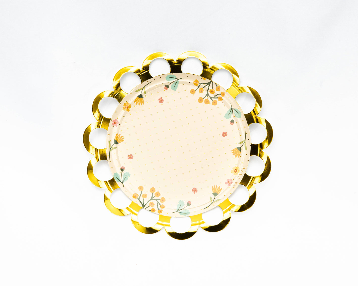 Tea Party Dessert Plates - Pink & Beige