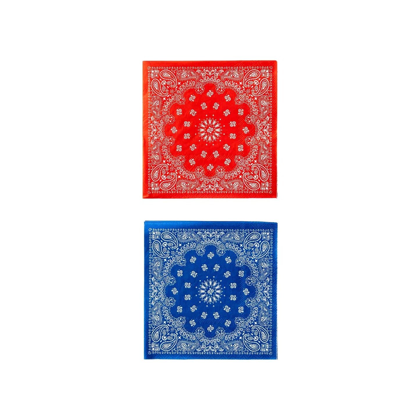 Red & Blue Bandana Cocktail Napkin Set