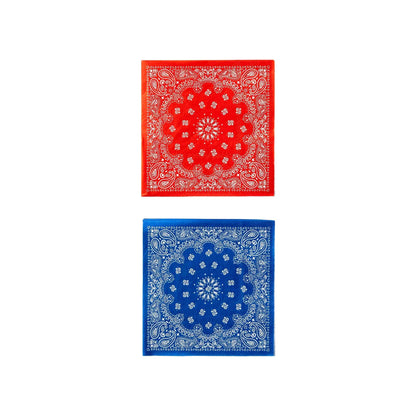 Red & Blue Bandana Cocktail Napkin Set