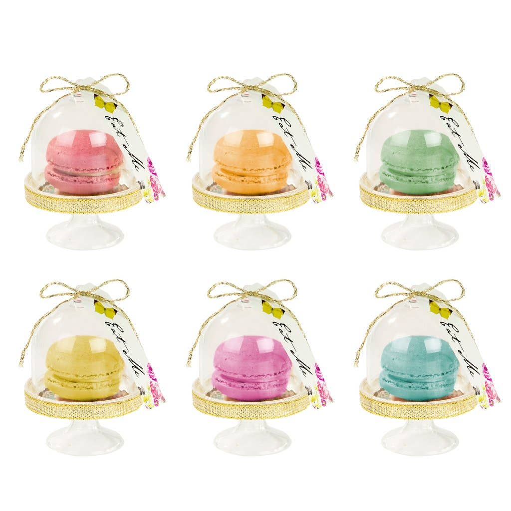 Mini Dessert Stands with Domes - Set of 6 Clear Favor Cake Stands