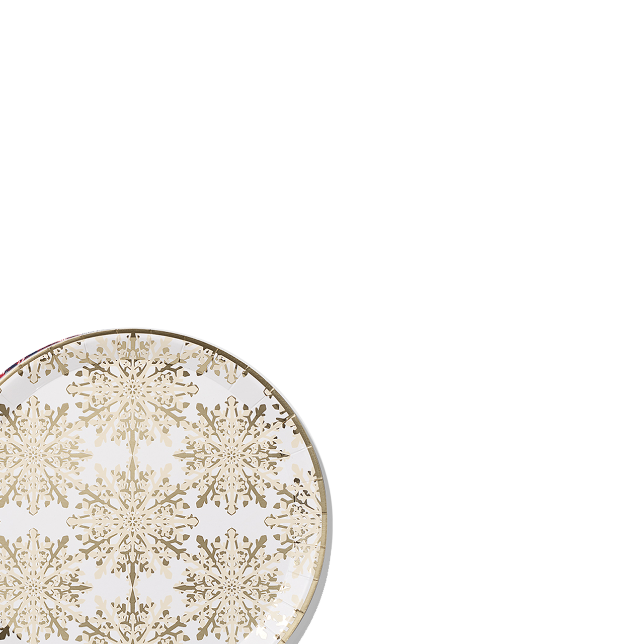 Snowflake Dinner Plates - Gold Foil