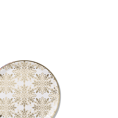Snowflake Dinner Plates - Gold Foil