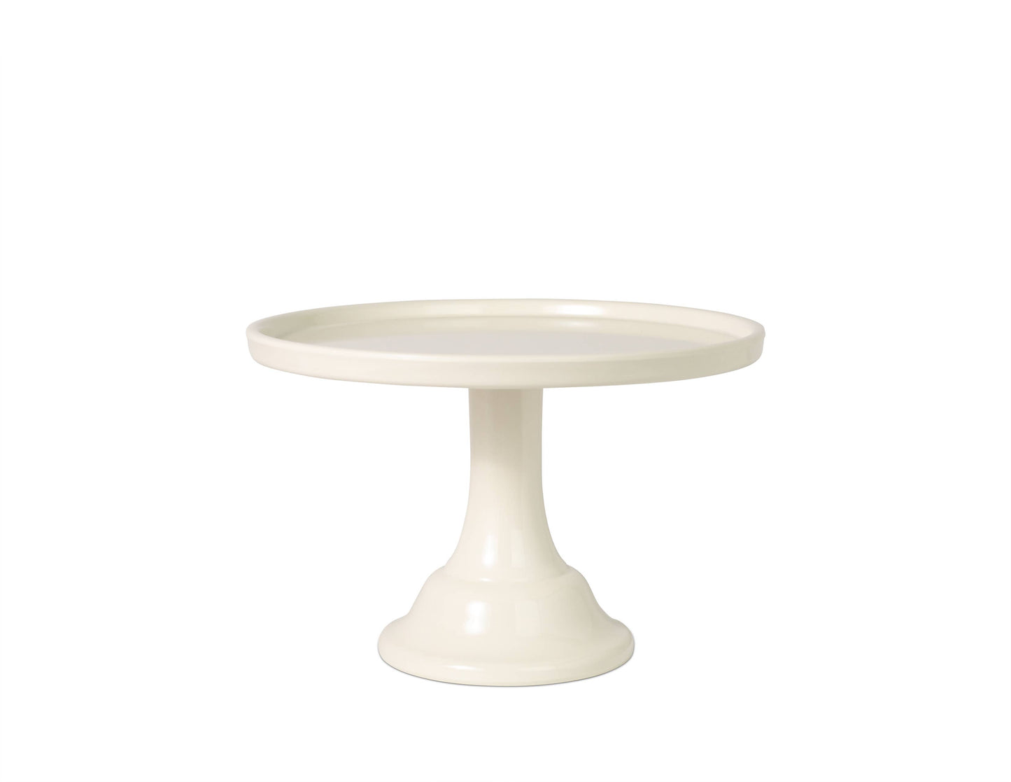 White cake stand on a white background